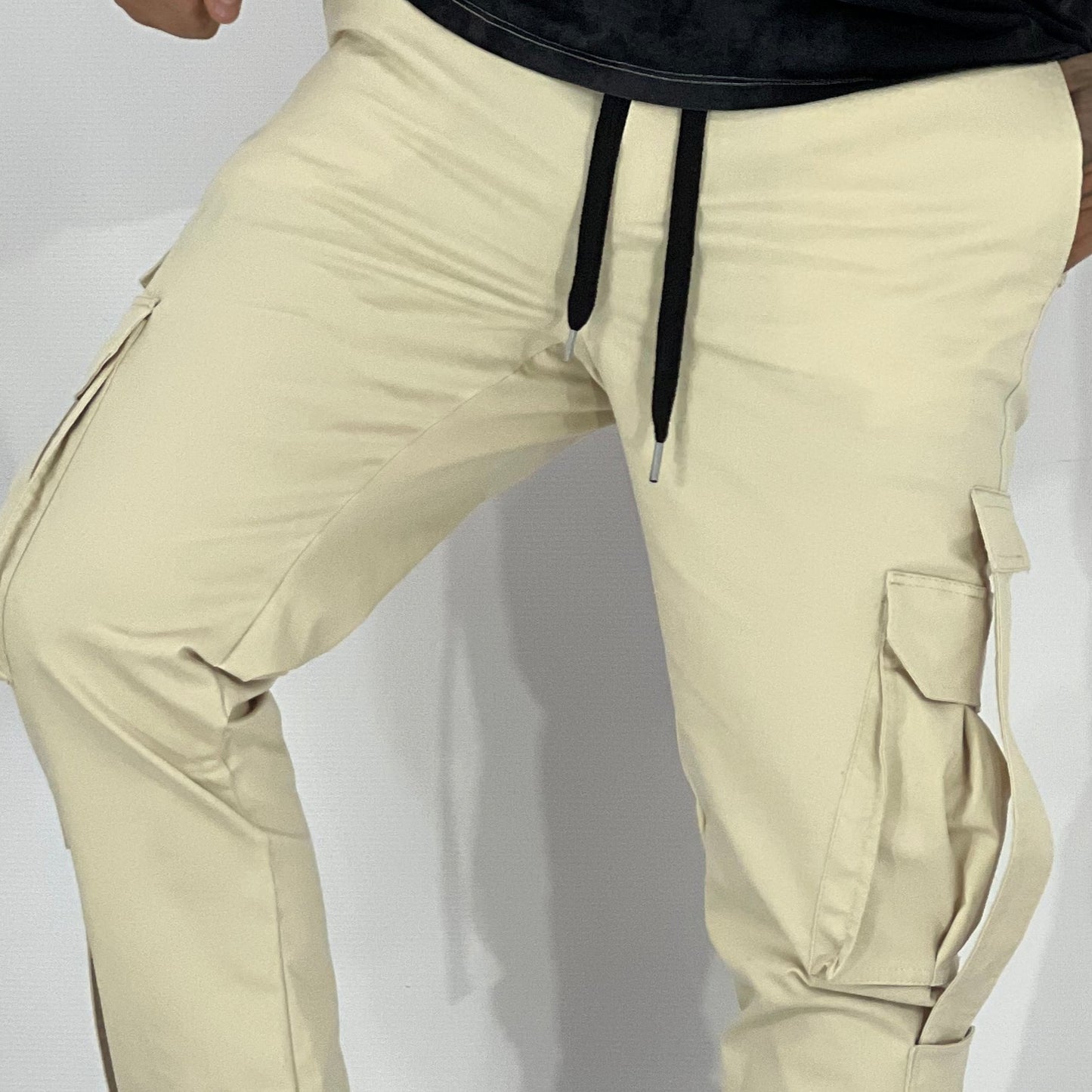 Pantalón Cargo correas - BEIGE
