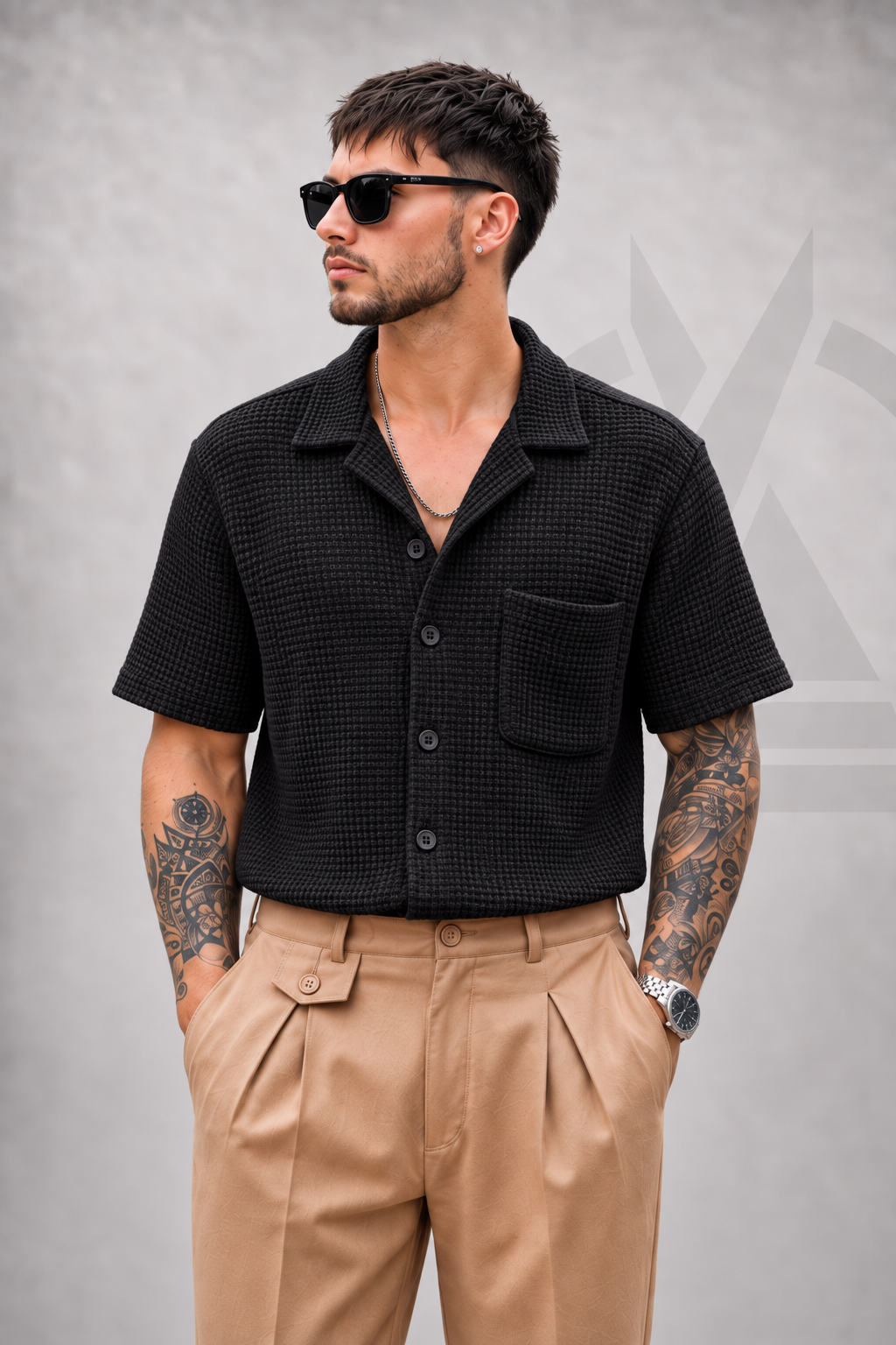 CAMISA EN ALGODON - TEJIDA