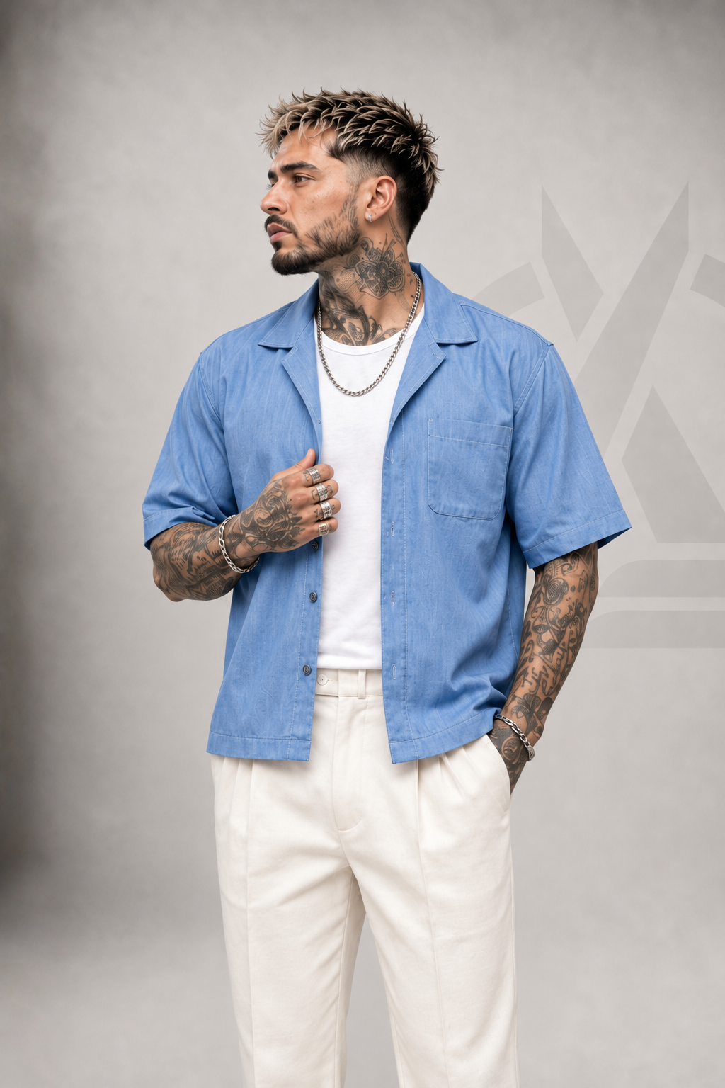 CAMISA ESTILO JEAN - ALGODON