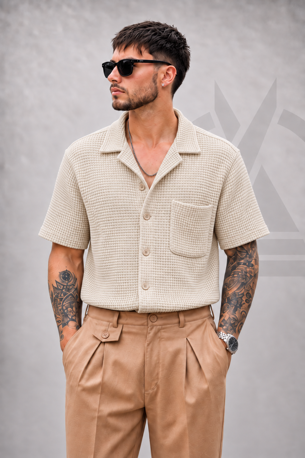 CAMISA EN ALGODON - TEJIDA