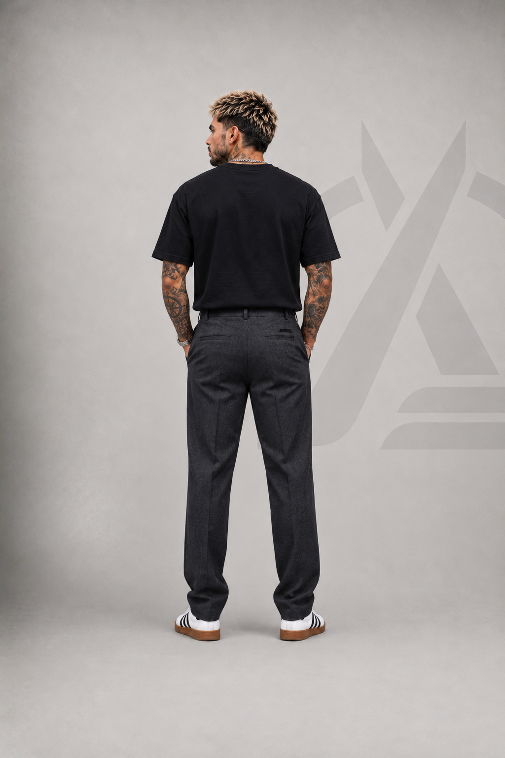 PANTALON EN LINO - CON PRETINA Y PRENSES