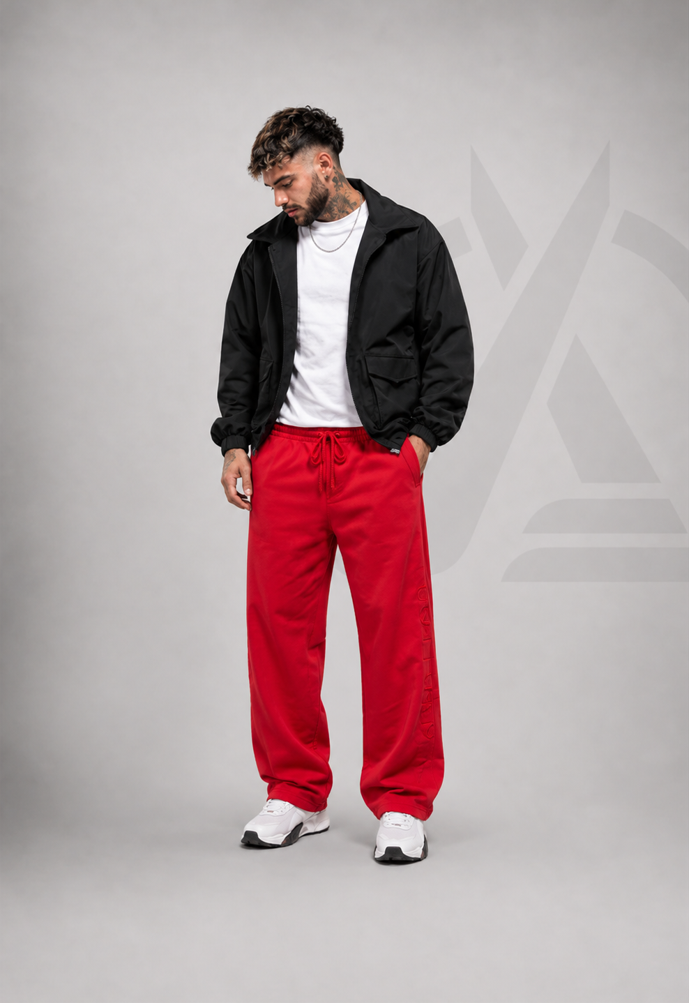JOGGER EN ALGODON PERCHADO - BAGGY