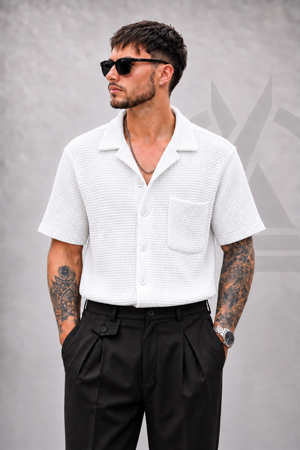 CAMISA EN ALGODON - TEJIDA