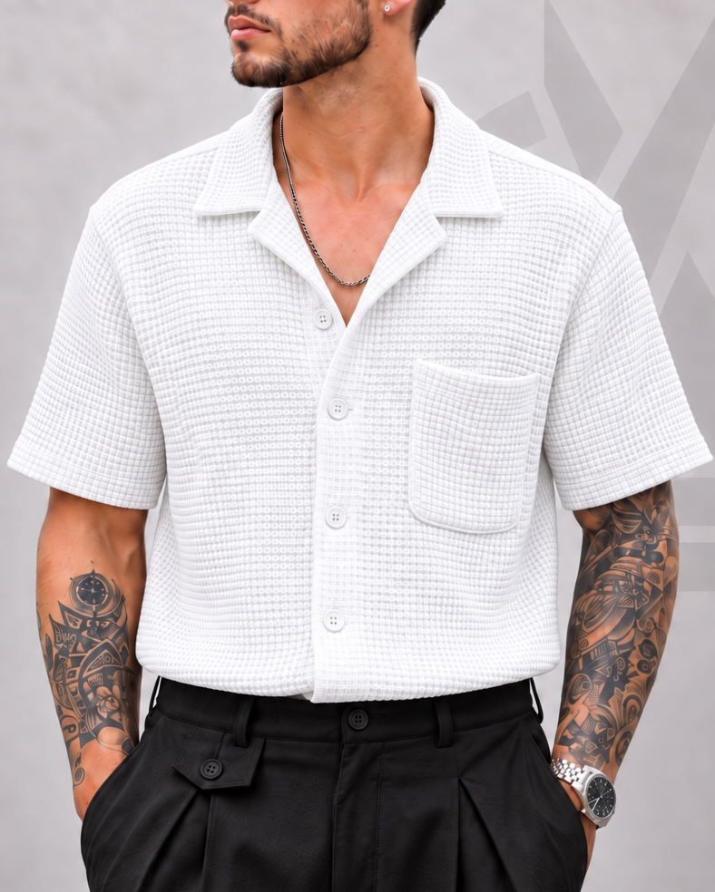 CAMISA EN ALGODON - TEJIDA