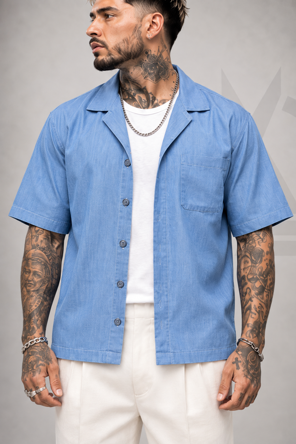 CAMISA ESTILO JEAN - ALGODON